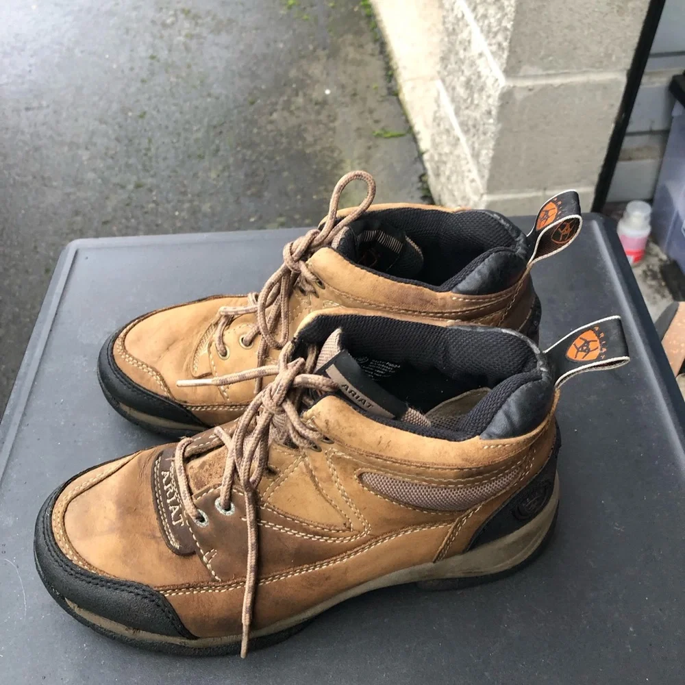 ARIAT Terrain ATS Style 70024 Brown Leather Hiking Work Boots Women’s Size 7.5B - Picture 9 of 13